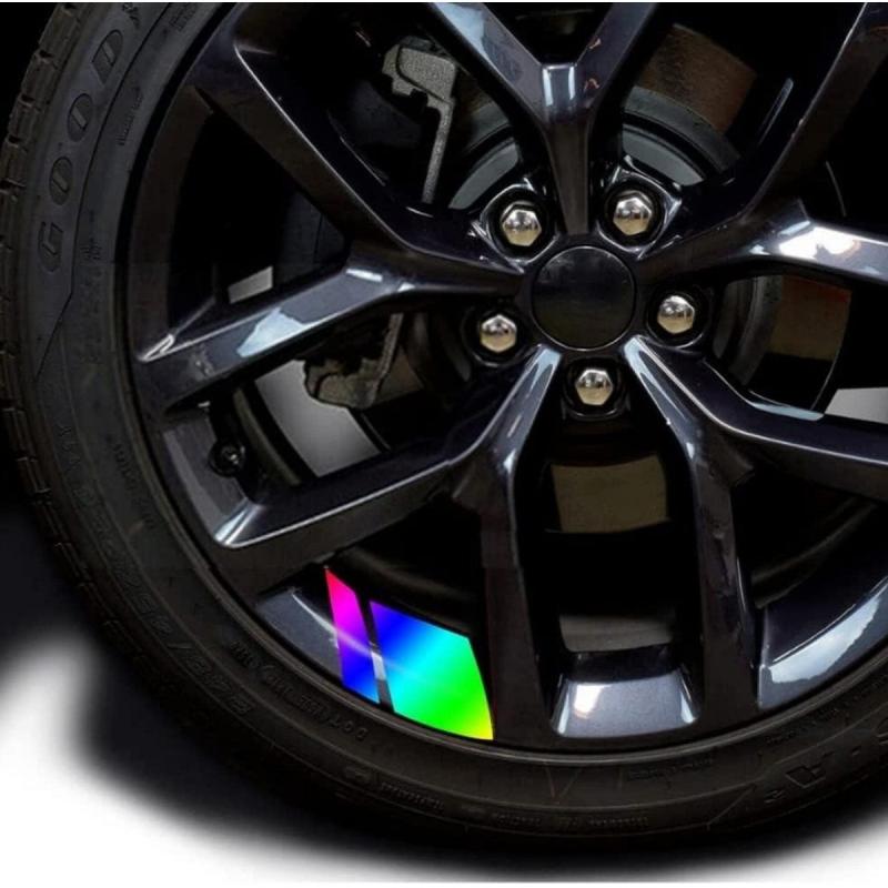 4pcs Reflective Wheel Rim Decals 45-53 Size Car Accessories