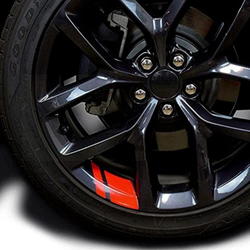 4pcs Reflective Wheel Rim Decals 45-53 Size Car Accessories