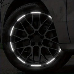 20pcs Car Wheel Hub Reflective Sticker Colorful Luminous Night Stripe