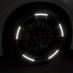 20pcs Car Wheel Hub Reflective Sticker Colorful Luminous Night Stripe