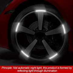 20pcs Car Wheel Hub Reflective Sticker Colorful Luminous Night Stripe