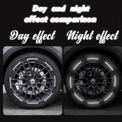 20pcs Car Wheel Hub Reflective Sticker Colorful Luminous Night Stripe