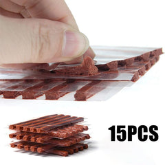Tubeless Tyre Puncture Repair Kit Tool Auto Tire Plug Kit With 15 Rubber Strips