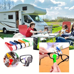 5pcs Glasses Cleaning Rub Eyeglass Sunglasses Microfiber Cleaner Brushes