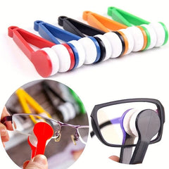 5pcs Glasses Cleaning Rub Eyeglass Sunglasses Microfiber Cleaner Brushes