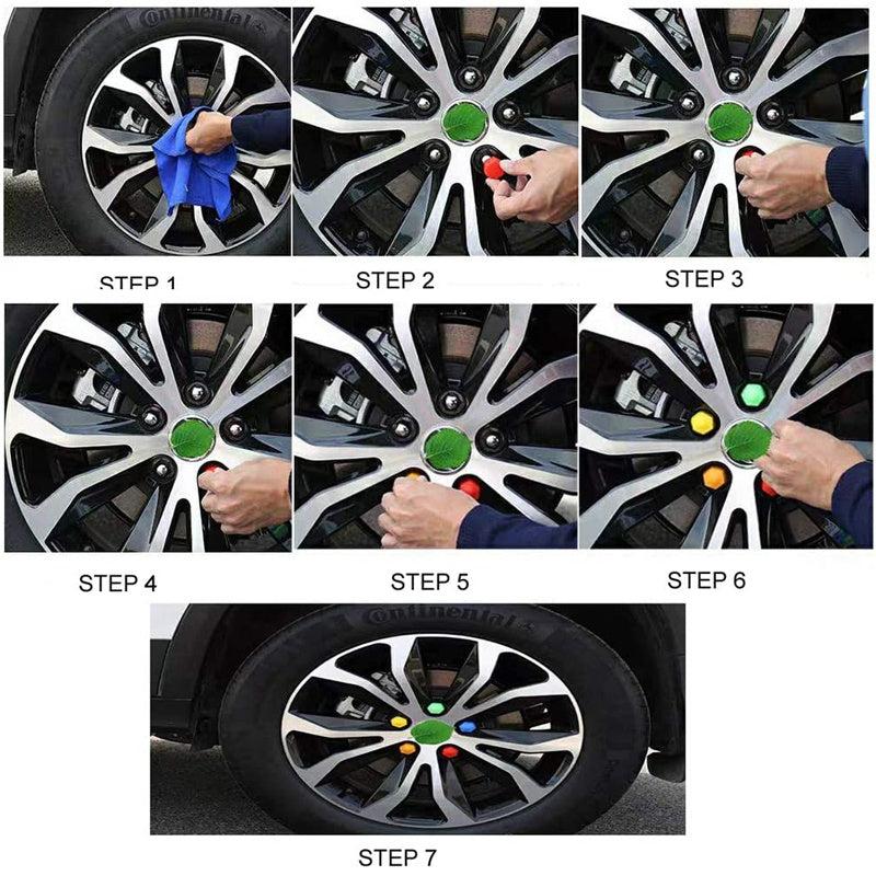 20pcs Car Wheel Nut Caps Protection Anti Rust Auto Hub Car Tire Screw Caps