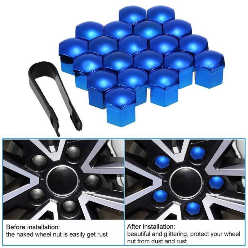 20Pcs Car Wheel Nut Caps 19 21mm Auto Hub Screw Cover Bolt Rims Exterior