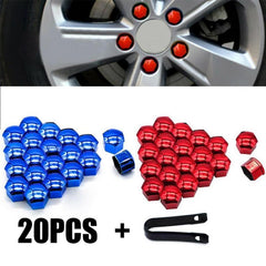 20Pcs Car Wheel Nut Caps 19 21mm Auto Hub Screw Cover Bolt Rims Exterior