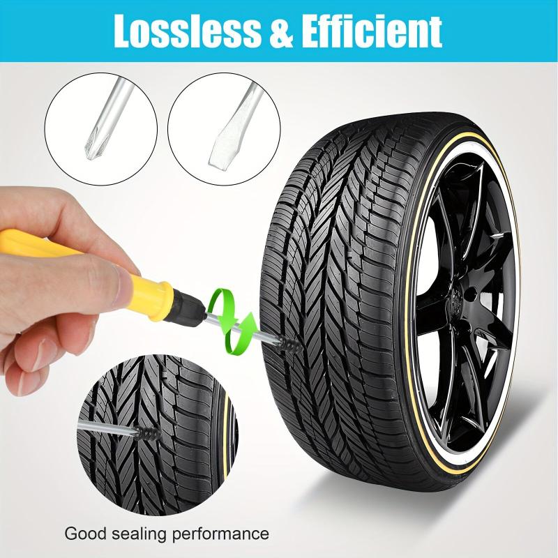 60PCS Car Tire Repair Nails Rubber Screws and Screwdriver Set