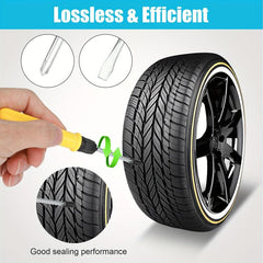 60PCS Car Tire Repair Nails Rubber Screws and Screwdriver Set