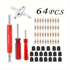 64-Piece Valve Core Wrench Tool Set for Tire Repair