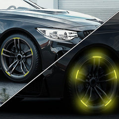 20pcs Car Wheel Hub Reflective Stickers Luminous Night Stickers