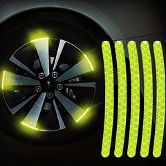 20pcs Car Wheel Hub Reflective Stickers Luminous Night Stickers
