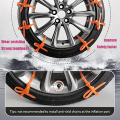 12pcs Car Snow Chains Non Slip Cable Tie Anti skid Nylon Tire Chains