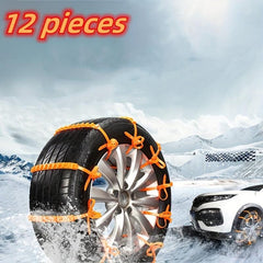 12pcs Car Snow Chains Non Slip Cable Tie Anti skid Nylon Tire Chains