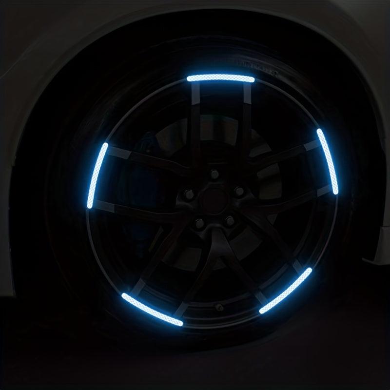 20pcs Colorful Luminous Light Wheel Reflective Stickers