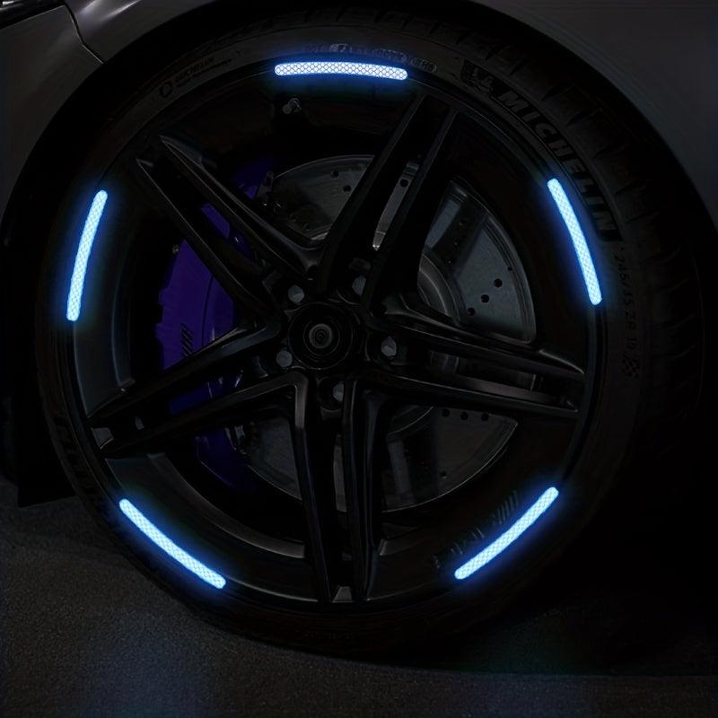 20pcs Colorful Luminous Light Wheel Reflective Stickers