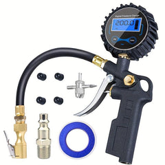 Digital Tire Pressure Gauge with Inflator 250 PSI Air Chuck