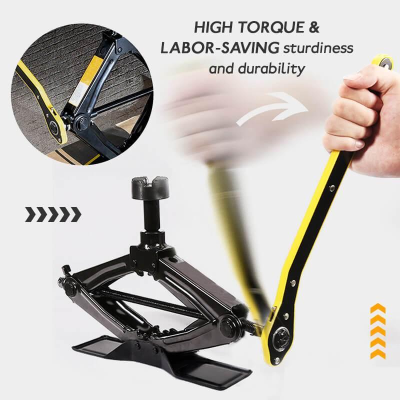Labor Saving Jack Ratchet Wrench for Easy Tire & Wheel Changes