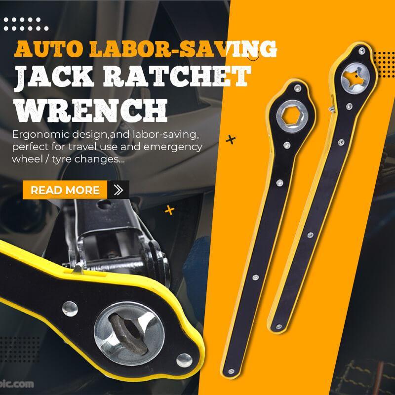 Labor Saving Jack Ratchet Wrench for Easy Tire & Wheel Changes