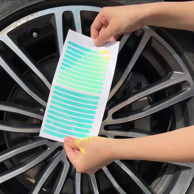 20pcs Reflective Strips Rim Tape for Car Motorcycle Wheels