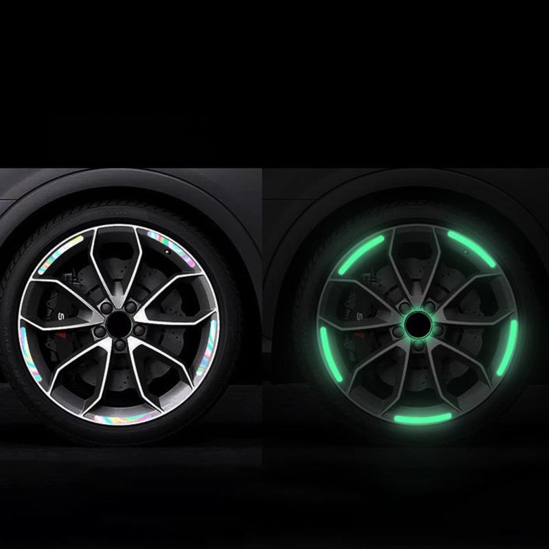 20pcs Reflective Strips Rim Tape for Car Motorcycle Wheels
