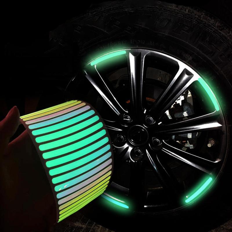 20pcs Reflective Strips Rim Tape for Car Motorcycle Wheels
