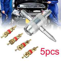 Car Tire Valve Core Removal Tools Kit Valve Core Wrench Screw Driver Valve Core
