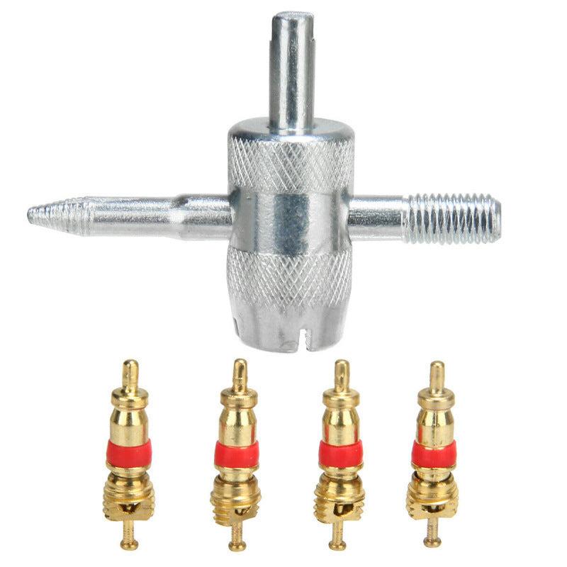 Car Tire Valve Core Removal Tools Kit Valve Core Wrench Screw Driver Valve Core