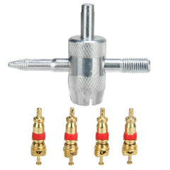 Car Tire Valve Core Removal Tools Kit Valve Core Wrench Screw Driver Valve Core