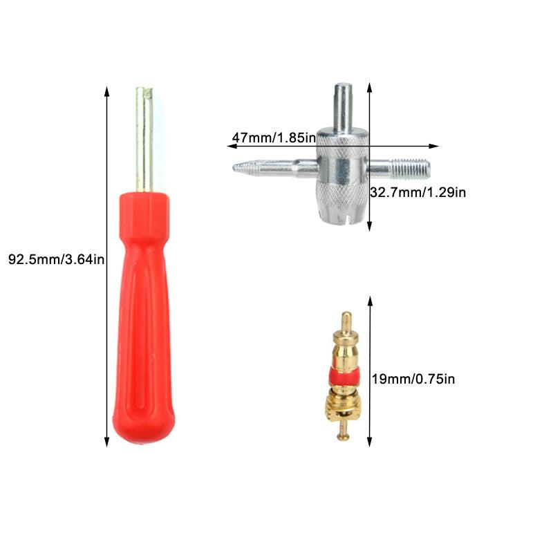 Car Tire Valve Core Removal Tools Kit Valve Core Wrench Screw Driver Valve Core