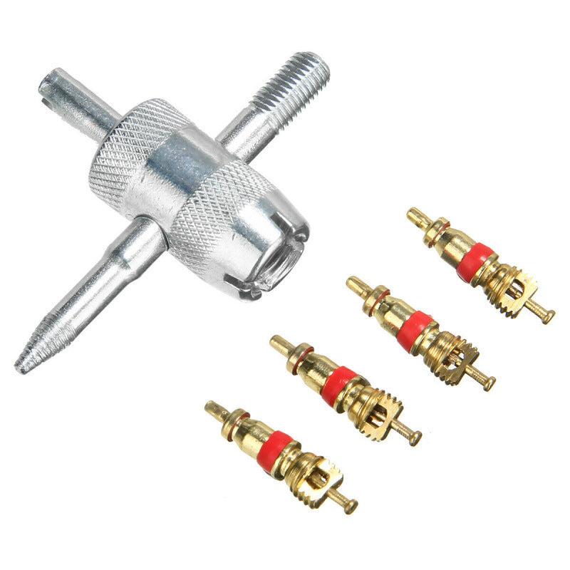 Car Tire Valve Core Removal Tools Kit Valve Core Wrench Screw Driver Valve Core