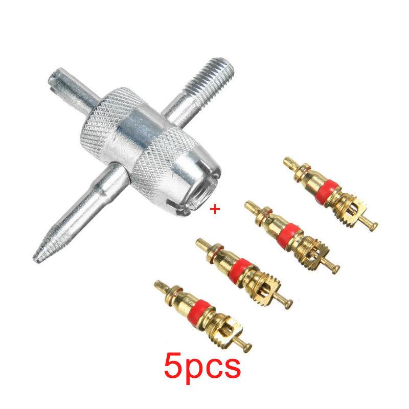 Car Tire Valve Core Removal Tools Kit Valve Core Wrench Screw Driver Valve Core