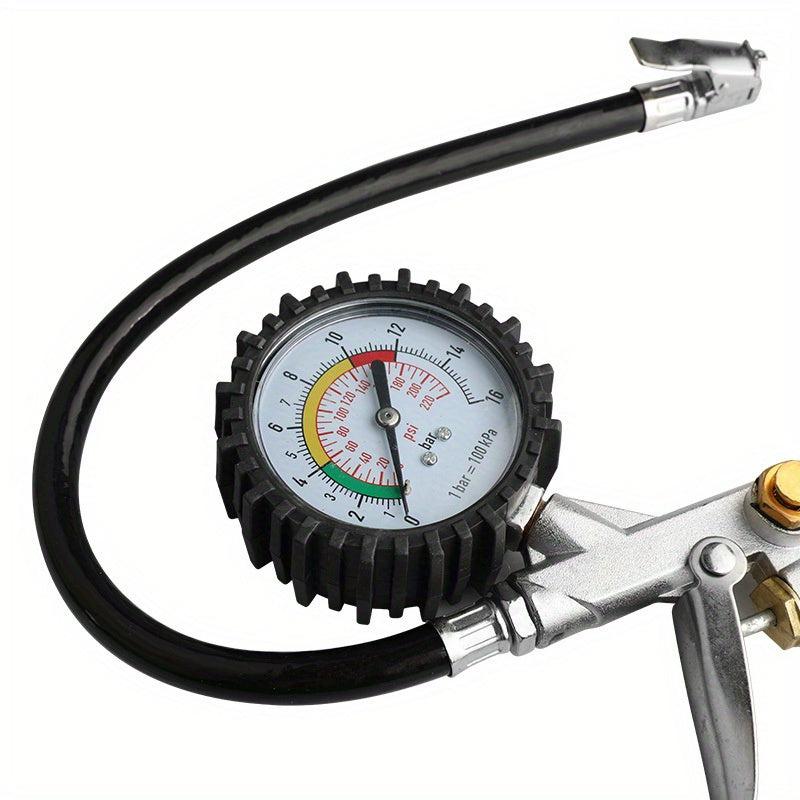 Econ. Model Tyre Pressure Gauge Tire Inflating Gun w/ Gauge Rubber Hose