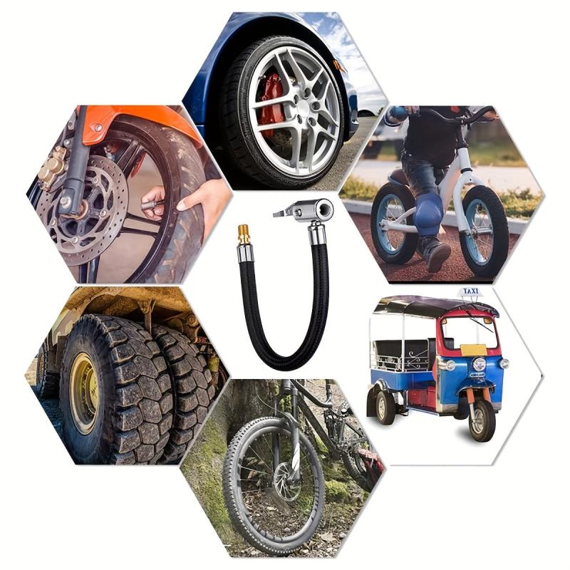 Inflator Pump Hose Adapter Air Tyre Chuck Tire Inflation Hose
