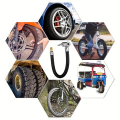 Inflator Pump Hose Adapter Air Tyre Chuck Tire Inflation Hose
