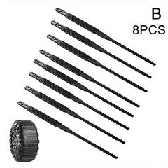 8pcs Auto Winter Tire Chains for Car Truck SUV Skid Resistant Snow Chains