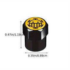 4pcs Anime Themed Air Valve Caps for Car or Bicycle Tires