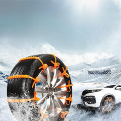 10pcs Emergency Anti Slip Chains For Vehicles Snow Tires Universal Wheel