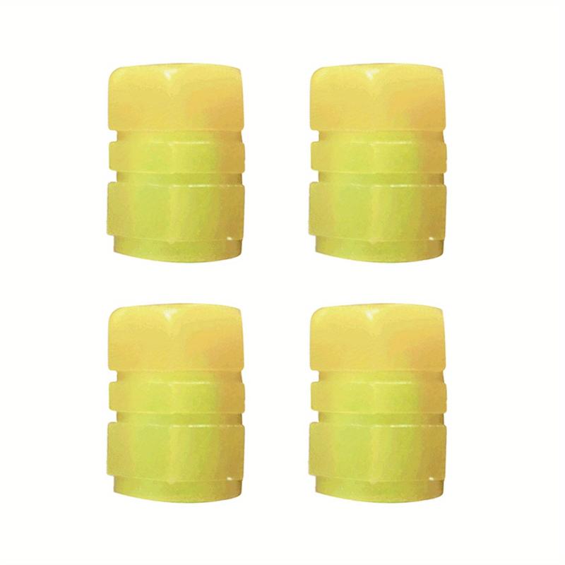 4pcs Colorful Glowing Tire Valve Caps for Vehicle Upgrade