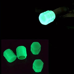 4pcs Colorful Glowing Tire Valve Caps for Vehicle Upgrade