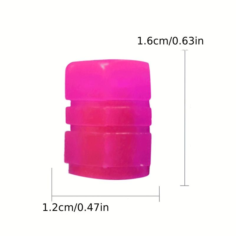 4pcs Colorful Glowing Tire Valve Caps for Vehicle Upgrade