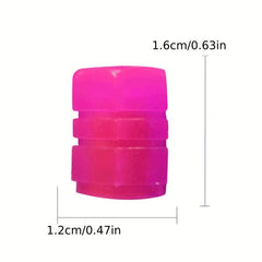 4pcs Colorful Glowing Tire Valve Caps for Vehicle Upgrade
