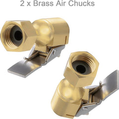 2pcs Heavy Duty Open Flow Lock On Tire Chuck Yellow