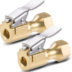 2pcs Heavy Duty Open Flow Lock On Tire Chuck Yellow