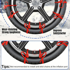 Universal Snow Chain 12PCS Winter Skid Tire Chain for Cars Trucks SUVs