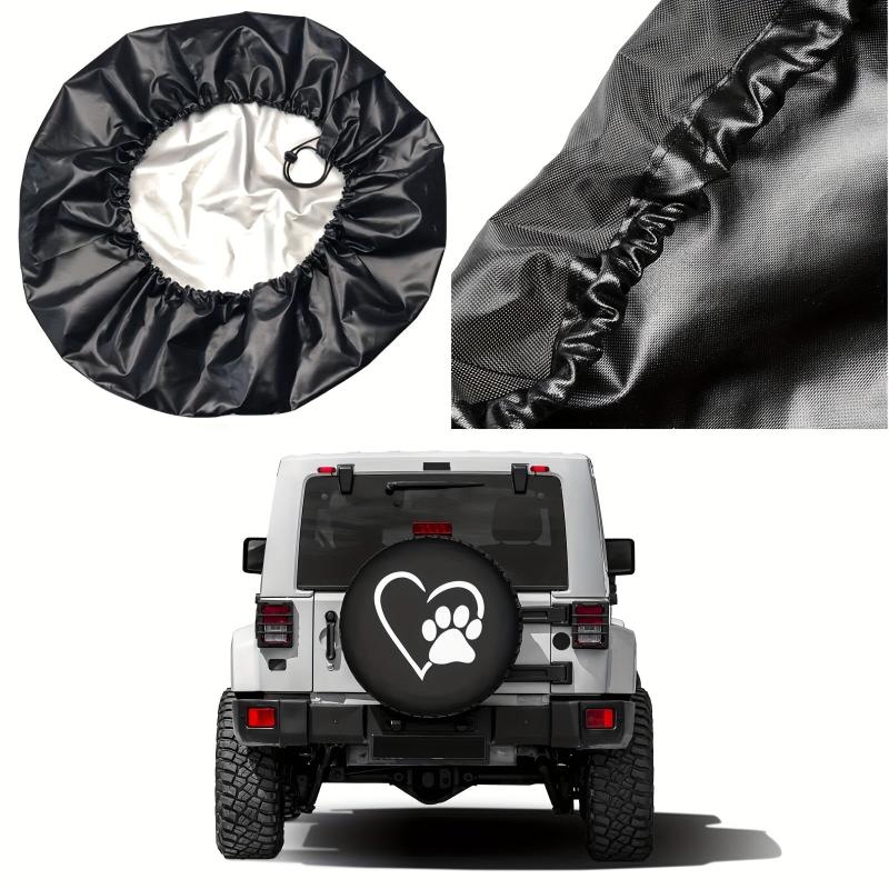 Dog Pet Paws Love Heart Spare Tire Cover for Trailer RV SUV