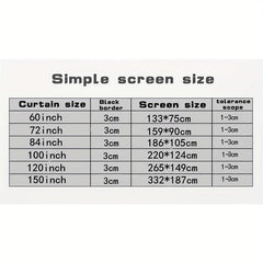 RV Camping Outdoor Projection Curtain Cloth HD Projector