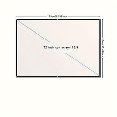 RV Camping Outdoor Projection Curtain Cloth HD Projector