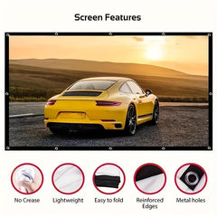 RV Camping Outdoor Projection Curtain Cloth HD Projector